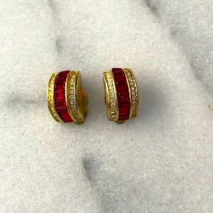 Red Swarovski Earrings